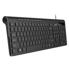 Genius Slim Multimedia Keyboard SlimStar 230 II USB Chocolate Keys, Comfortable Quiet Typing (Black)