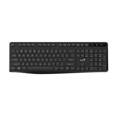 Genius KB-7200 Wireless Keyboard 2.4GHz – Slim Chocolate Keys, AI Copilot Key, 11 Multimedia Hotkeys