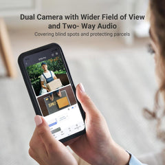 EZVIZ EP3x Pro 2K Dual Lens Video Wireless Doorbell with Solar Panel Camera, 32GB, Person Detection