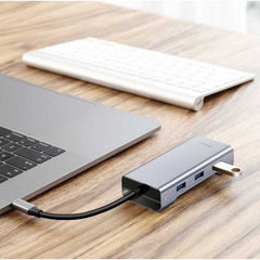 Baseus Square Desk Type-C Multi-Functional HUB (USB 3.0 x3, 4K HDMI, VGA, PD 87W, TF/SD Card Reader)