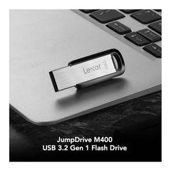 Lexar JumpDrive M400 256GB/128GB/32GB USB 3.0 Flash Drive–150MB/sHigh-Speed with AES 256-Bit Encrypt