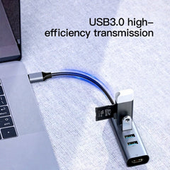 Baseus Enjoy Series USB-C to 4x USB 3.0 + HDMI Hub Adapter 4K/30Hz, High-Speed Data & Video