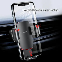 Baseus Metal Age Gravity Car Mount (Outlet Version) – 360° Rotatable Air Vent Phone Holder